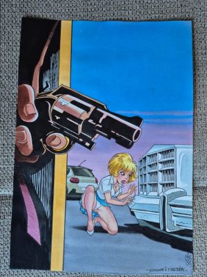 Gursel - 1 Original colour drawing - Natacha d’après Walthery | Catawiki