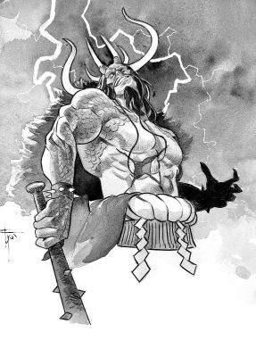 Continue Shopping | KAI-DO HALF BODY ON A4 FRANCESCO MOBILI ORIGINAL ART | Scott’s Collectables