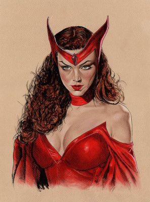 Daniel Cayuela - 1 Original drawing - Scarlet Witch - Scarlet Witch - 2026 | Catawiki