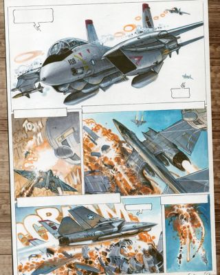 Juan Gimenez Œuvre originale - Elige Tu Juego / Flight Simulator – Original Published Comic Page – Hand Signed | Catawiki