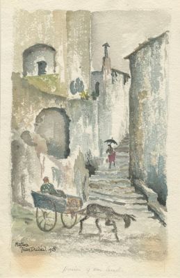 Dulieu, Jean - 1 Original colour drawing - Vrij werk - Matera - 1958 | Catawiki