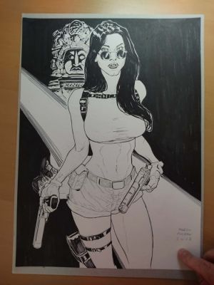 Foderà, Marco - 1 Original drawing - Lara Croft - 2018 | Catawiki