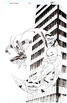 MARC SPECTOR MOON KNIGHT #8 ORIGINAL COVER ART BY ADAM GORHAM | Scott’s Collectables