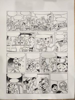 Craenhals, François - 1 Original page - Les 4 As T15 - Les 4 As et le gang des chapeaux blancs - 1977 | Catawiki