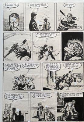 Pratt, Hugo - 1 Original page - Junglemen - L’Ultimo Assalto - Full cast! - 1949 | Catawiki