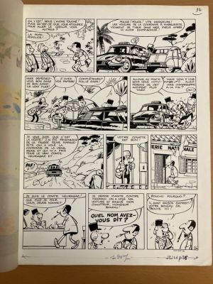 Pellos, René - 1 Page d’origine + calque mis en couleur - Bouchu - Schudden voor gebruik - 1966 | Catawiki