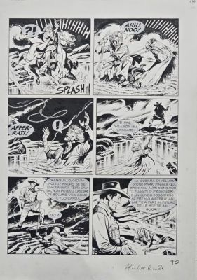 Piccinelli, Alessandro - Tex n. 611 - "I Trappers di Yellowstone " pag. 70 - 1 Page d’origine - EO | Catawiki