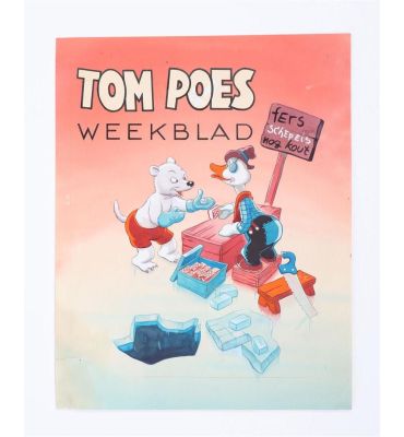 Lot 1031 - TOONDER, MARTEN (1912-2005) [MARTEN TOONDER STUDIO’S] ORIGINAL COVER TOM POES WEEKBLAD | Zwiggelaar Auctions