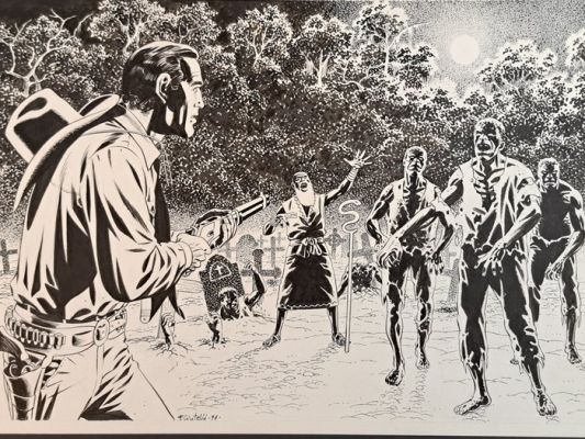 Civitelli; Verger - 1 Original drawing - Tex: Il Ritorno della Tigre Nera - Omoro e gli Zombies | Catawiki