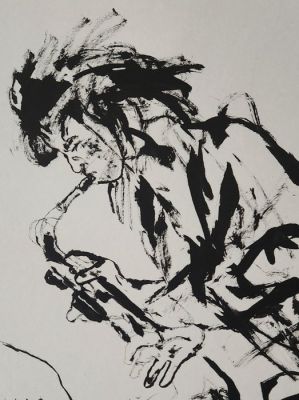 Baudouin, Edmond - 1 Original drawing - Joueur de Jazz | Catawiki