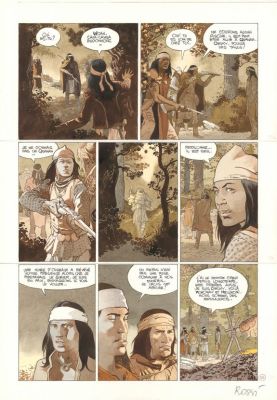 Christian Rossi | Planche originale n° 56, rustine en case n°7 - Comanche Trail | Daniel Maghen