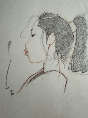 Michetz, Marc - 2 Original colour drawing - Geisha - Ensemble de deux illustrations Geishas - 2020 | Catawiki