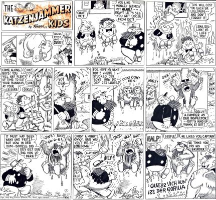 Harold Knerr - Tavola originale - The Katzenjammer Kids - Sunday Comic Strip - datato 17-04-49 (King Features) | Love Original Art