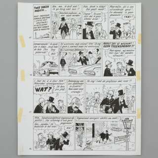 Jozef Van Hove (Pom) (1919-2014) | De Barbier van Bombilla. Originele tekenplaat van de 4de pagina uit het verhaal. Totaal van 4... | Bernaerts