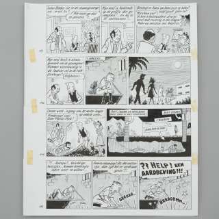 Jozef Van Hove (Pom) (1919-2014) | De Barbier van Bombilla. Originele tekenplaat van de 36ste pagina uit het verhaal. Totaal van 4... | Bernaerts