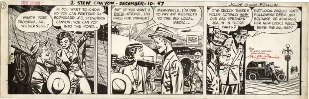 Caniff, Milton - STEVE CANYON DAILY Strip Art | ComicConnect