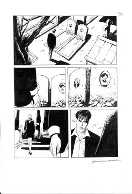 Corrado Roi – Tavola Originale - “Dylan Dog” - china su cartoncino - firmata | Love Original Art