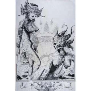 Philippe Druillet (Né En 1944) | Yragaël, Urm le Fou Encre et gouache sur papier pour la double planche 20-21 de cet album publié... | Tajan