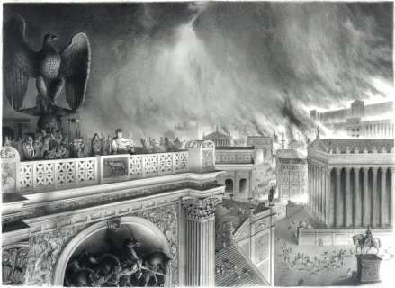 Brizzi (Gaëtan Et Paul) - Lot 376 - La Folie de Néron, grande illustration au crayon…