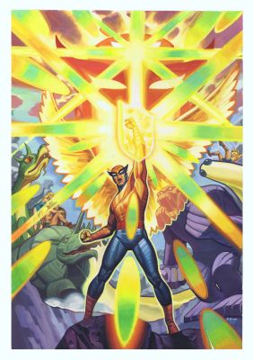 Steve Rude - Birdman Future Quest Final Cover Painting