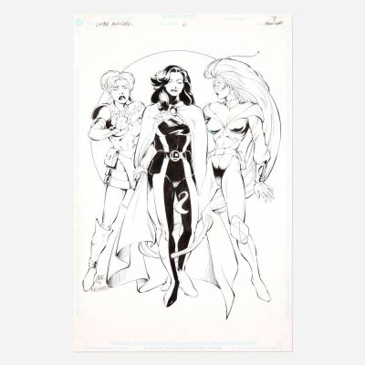 Lot 143 - Lee Moder and Pam Eklund, Legion of Super-Heroes Annual #6 Page 7 Original Art (DC Comics, 1995) | Landry Pop Auctions
