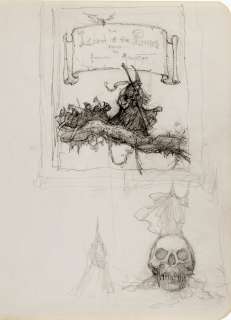 Frank Frazetta - ‘Lord of the Rings‘ Detailed Portfolio Cover Pencil Prelim (1975)