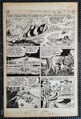 Detective Comics #146 Original Art Page 7 Golden Age DC 1949 Infantino Klein