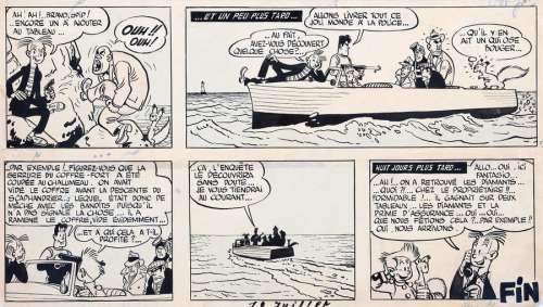 Jijé | Spirou, strips n°59 et 60 (de fin) à l’encre de… | AZ auction