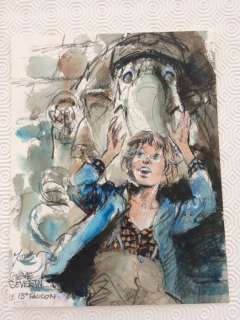 Follet, René | Dessin original en couleur  - Steve Severin | Catawiki