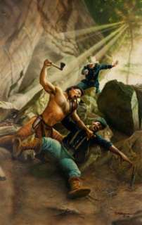 Keith Birdsong Arrow and Saber #3 "Battle at Thunderhorse Mesa" Paperback Novel Cover Painting - | Heritage