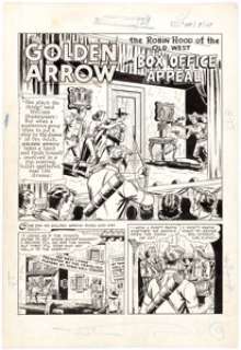 Anthony Cataldo (attributed) Whiz Comics #129 Story Title Page 1 Golden Arrow Original Art (Fawcett, 1951). - | Heritage