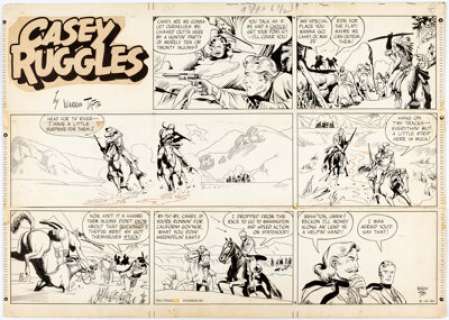 Warren Tufts Casey Ruggles Sunday Comic Strip Original Art dated 8-13-50 (United Features Syndicate, 1950). - | Heritage