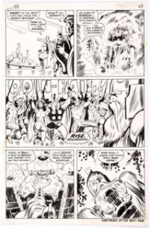 John Buscema and Jim Mooney Thor #188 Story Page 18 Original Art (Marvel, 1971). Odin and the Asgardians take a - | Heritage