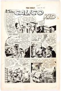 Tim Holt #6 Complete 7-Page Calico Kid Story Original Art  (Magazine Enterprises, 1949). Sing Song is on the - | Heritage
