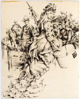 Matt Clark American Weekly #228 Illustration Original Art (Hearst Publishing Co., 1948)....