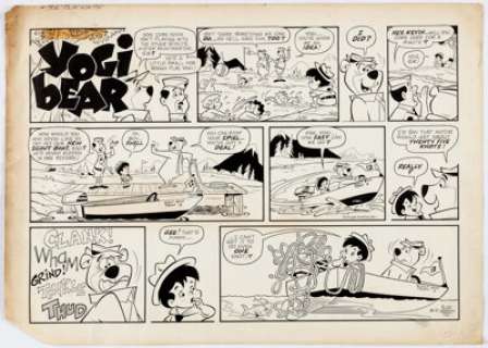 Gene Hazelton Yogi Bear Sunday Comic Strip Original Art dated 11-12-67 (McNaught Syndicate, 1967).... | Heritage