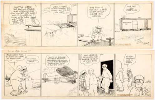 Walter Berndt Smitty Daily Comic Strip Original Art Group of 2 (Chicago Tribune Syndicate, 1929-30).... (Total: 2 Original Art)