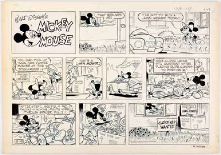 Floyd Gottfredson Mickey Mouse Sunday Comic Strip Original Art dated 9-19-76 (King Features Syndicate, 1976). ... | Heritage