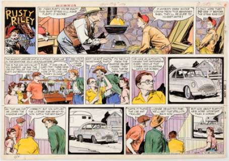 Frank Godwin Rusty Riley Sunday Comic Strip Original Art dated 10-4-59 (King Features Syndicate, 1959).... | Heritage
