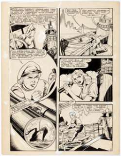 Iger Studio Artist Seven Seas Comics Near-Complete Story Tugboat Tessie Original Art Group of 5 (Leader, c. 1947).... (Total: 5 Original Art) | Heritage