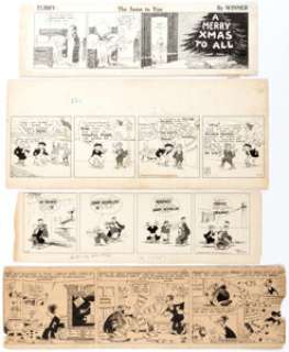 Gene Byrnes, Charles D. Small, and Others Reg‘lar Fellers and Additional Daily Comic Strips Original Art Group of ... (Total: 4 Original Art)