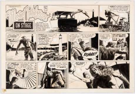 Leonard Starr Mary Perkins, On Stage Sunday Strip Original Art dated 8-29-65 (Chicago Tribune, 1965).... | Heritage
