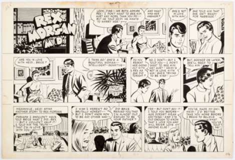 Marvin Bradley and John Frank Edgington Rex Morgan, M.D. Sunday Comic Strip Original Art dated 8-15-71 (Field Ente...