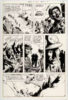 Russ Heath Our Army At War #218 Story Page 9 Sgt. Rock Original Art (DC, 1970).... | Heritage