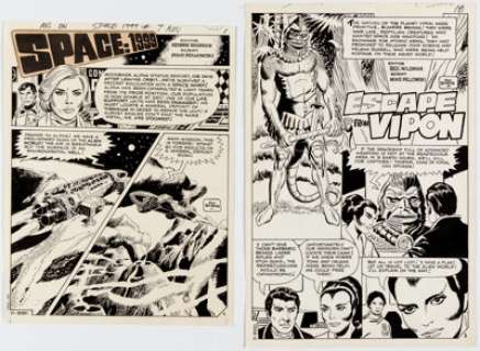 Pat Boyette Space: 1999 #7 Two Complete Stories Original Art Group of 22 (Charlton, 1976).... (Total: 22 Original Art) | Heritage