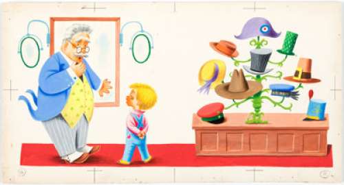  - Richard Scarry Little Benny Wanted a Pony Illustration Pages 10 and 11 Original Art (Simon and Schuster, 1950)....