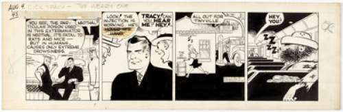 Chester Gould Dick Tracy Daily Comic Strip Original Art dated 8-4-45 (News Syndicate Co., Inc., 1945).... | Heritage