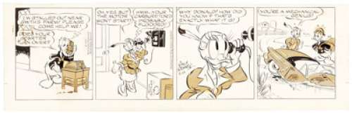 Al Taliaferro Donald Duck Daily Comic Strip Original Art dated 8-14-56 (King Features Syndicate, 1956).... | Heritage