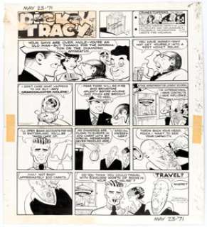 Chester Gould Dick Tracy Sunday Comic Strip Original Art dated 5-23-71 (The Chicago Tribune, 1971).... | Heritage