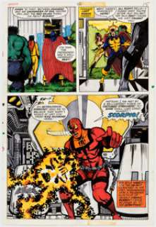  - Keith Giffen and Klaus Janson Defenders #46 Story Page 9 Hulk, Hellcat, and Nighthawk Original Art (Marvel, 1977)....